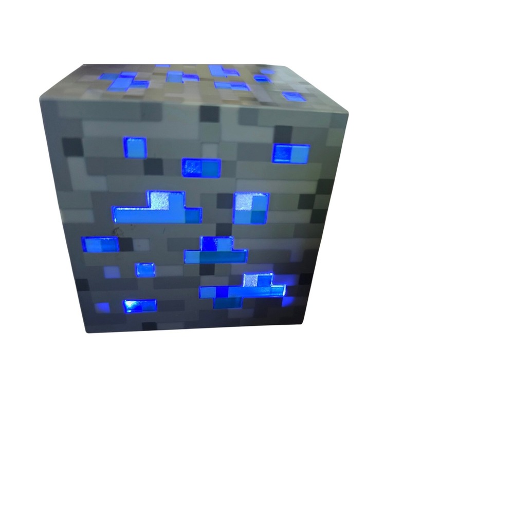 Minecraft Diamond Ore light-up Block Think Geek‎ Mojang WORKING